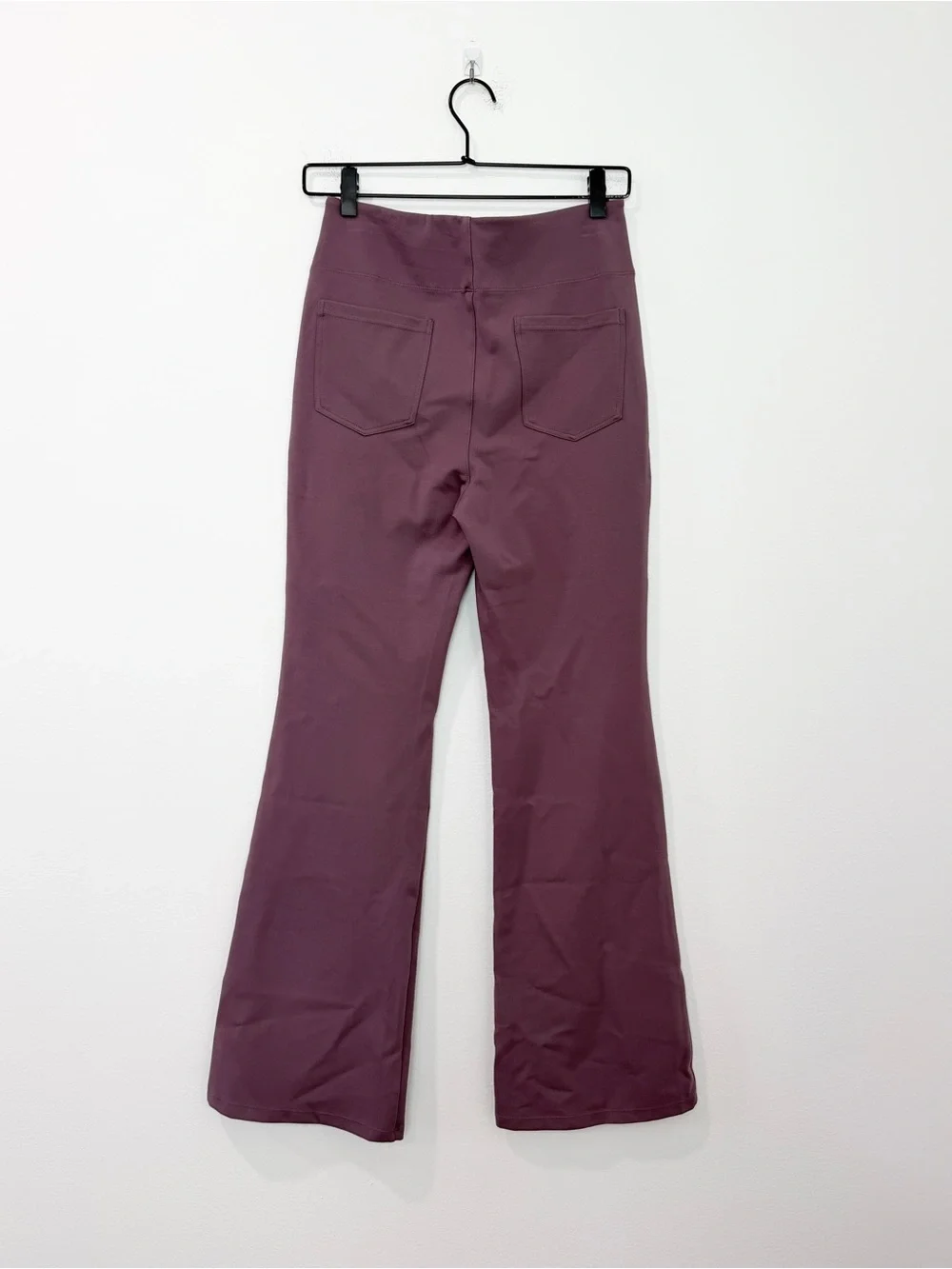 Halara Flex High Waisted Back Side Pocket Slight Flare Work Pants Purple NWT